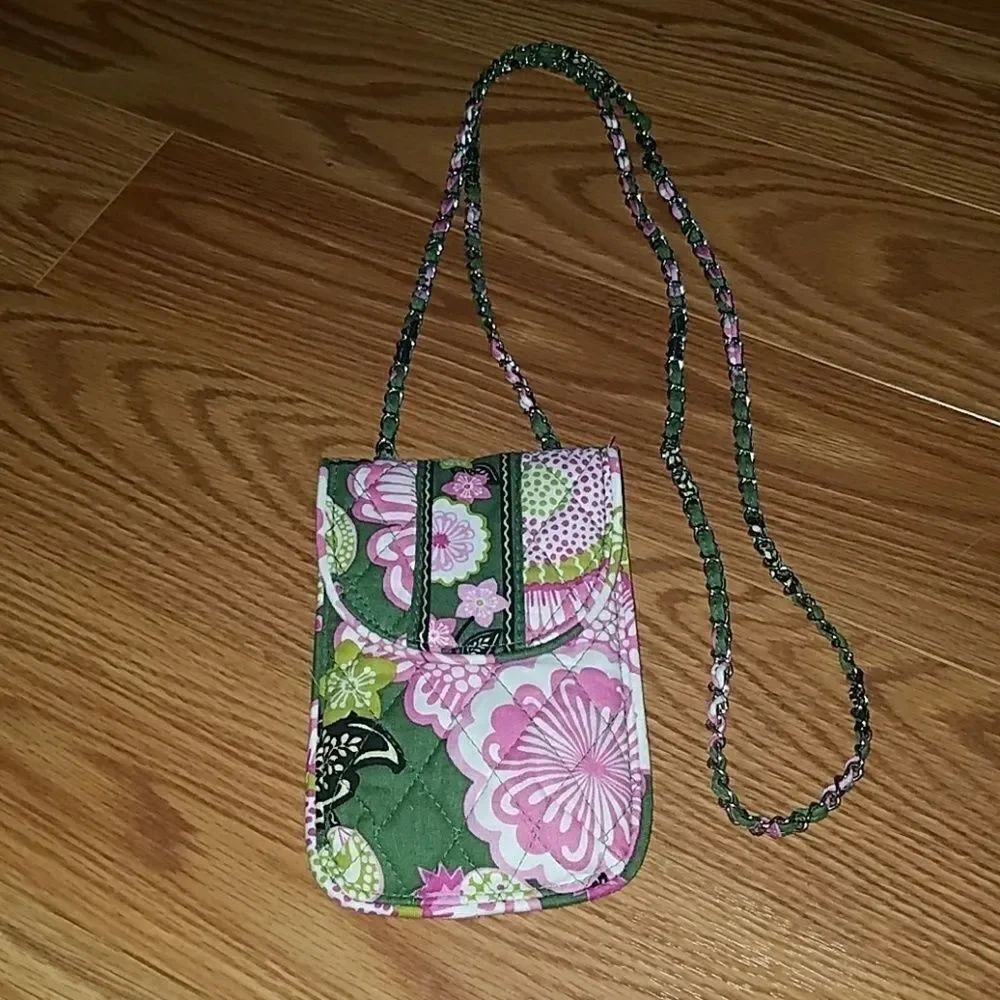 Vera Bradley Olive Pink small crossbody NWOT